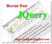 Recent posts với hiệu ứng trượt bằng jQuery