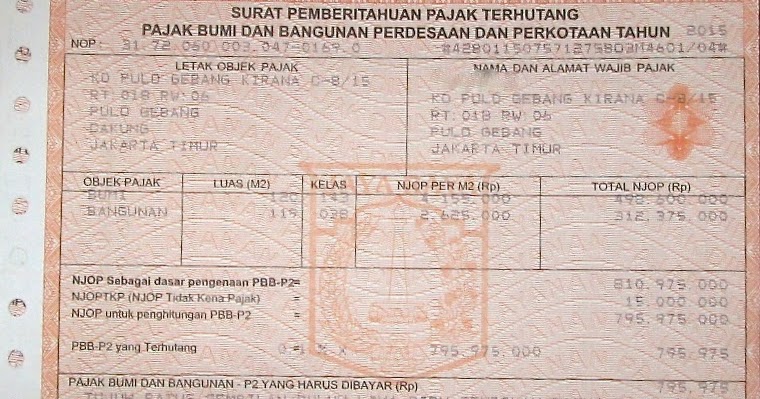 Contoh Surat Sppt Tanah  Kotasurat.com