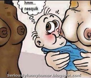 Breastfeeding - White vs Black? Hmm.. nesquick