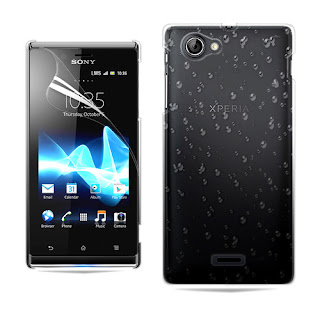 3D RAIN DROP DESIGN HARD CASE COVER For Sony ST26i Xperia J + Film