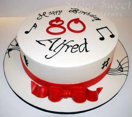 Birthday Cake Music Video on Sugar Sweet Cakes And Treats  Music Themed 80th Birthday Cake  And