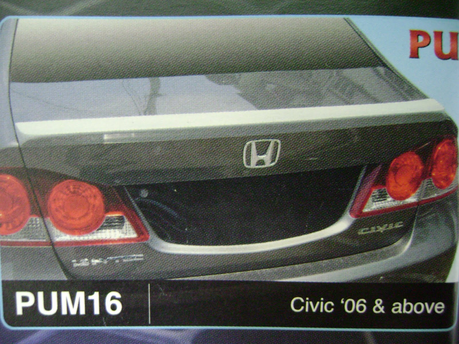 REV MOTORSPORT: honda civic FD year 08 rear spoiler (FULLY 