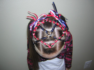 Hairstyle with ribbons