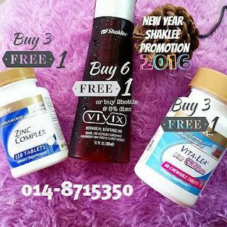 Promosi Shaklee; Jan 2016; New year promotion; produk kesihatan; Shaklee Balik Pulau; Shaklee Labuan; Shaklee Kudat