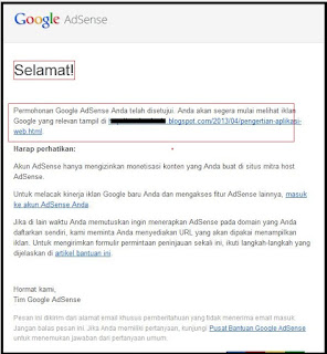 Gambar Cara mendaftar Google AdSense melalui blog