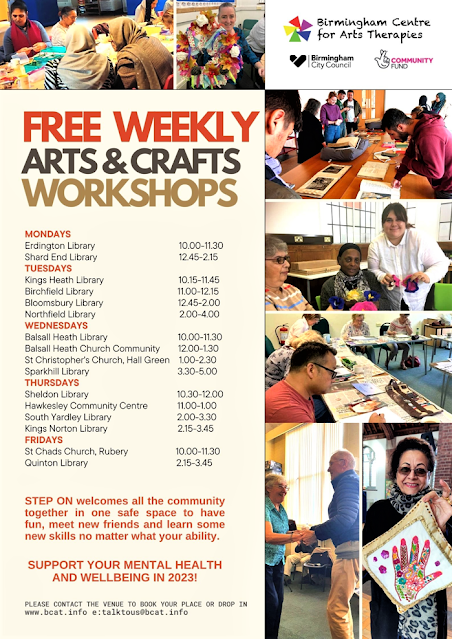 Flyer promoting Arts and Crafts workshops run by BCAT