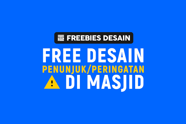 Download Free Vektor Desain Penunjuk / Peringatan di Masjid