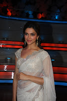 Gorgeous, Deepika, In, A, White, Designer, Saree