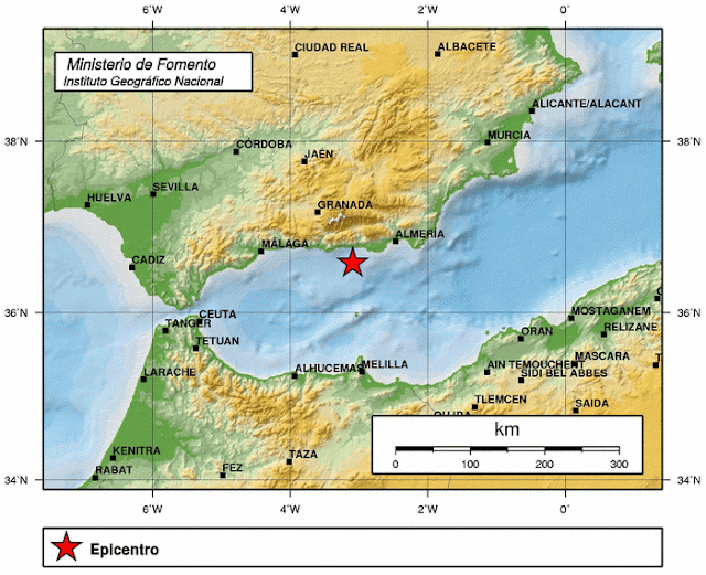 Andalucía vuelve a sentir un terremoto de  Alborán 31 enero