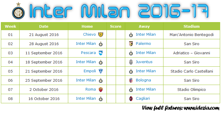 Download Jadwal Inter Milan 2016-2017 File JPG - Download Kalender Lengkap Pertandingan Inter Milan 2016-2017 File JPG - Download Inter Milan Schedule Full Fixture File JPG - Schedule with Score Coloumn