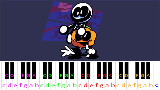 Spookeez (Friday Night Funkin') Piano / Keyboard Easy Letter Notes for Beginners