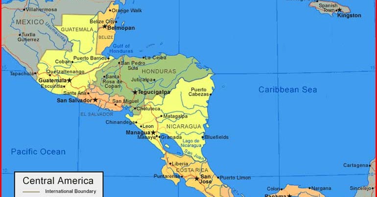  Peta  Amerika  Tengah