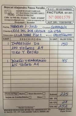 GRAND MAJESTIC GALAPAGOS CRUISE PRICES: Factura impaga - Unpaid bill