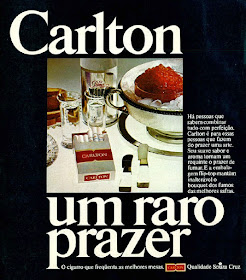 cigarros souza cruz; propaganda cigarros Carlton - 1977. propaganda anos 70; história decada de 70; reclame anos 70; propaganda cigarros anos 70; Brazil in the 70s; Oswaldo Hernandez;