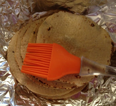 tortillas brushed with oil