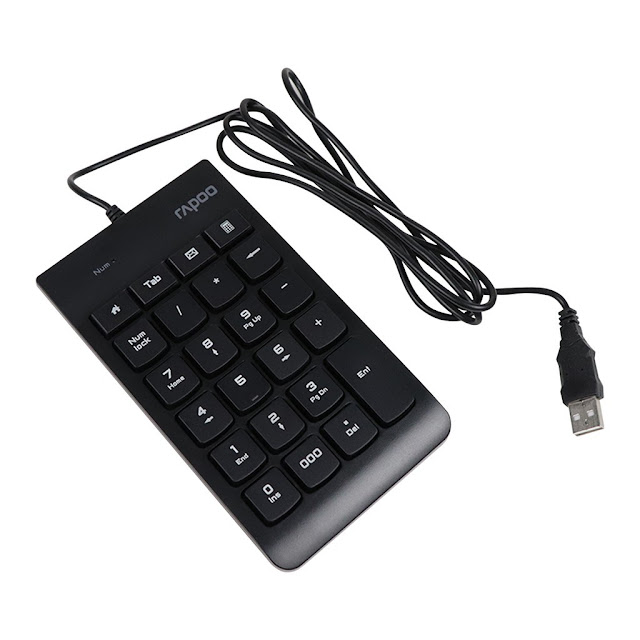 RAPOO K10 23-Keys Compact Wired Numeric Keypad