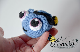 Krawka: Baby Dory crochet free pattern by Krawka. Dory, finding nemo, disney 