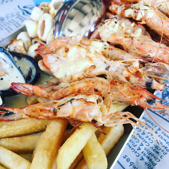 Seafood platter from Ocean Basket Paphos Cyprus