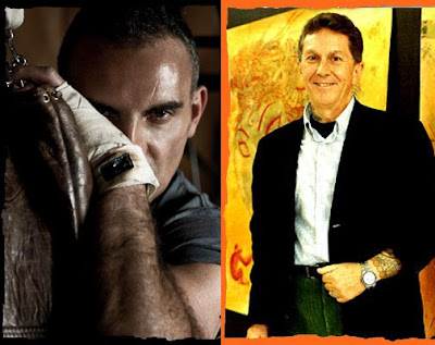 above left: Christian Audigier. above right: Tattoo artist Don Ed Hardy