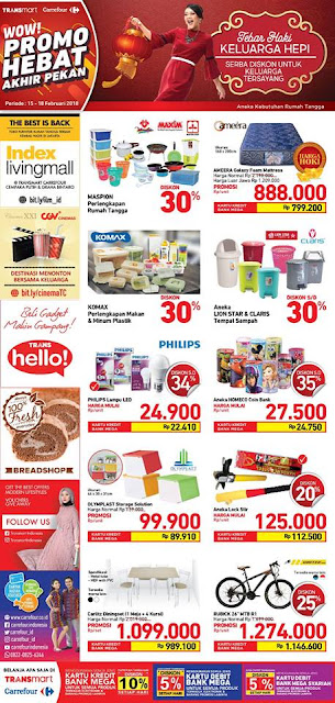 Katalog Promo CARREFOUR TRANSMART Akhir Pekan Periode 15 - 18 Februari 2018