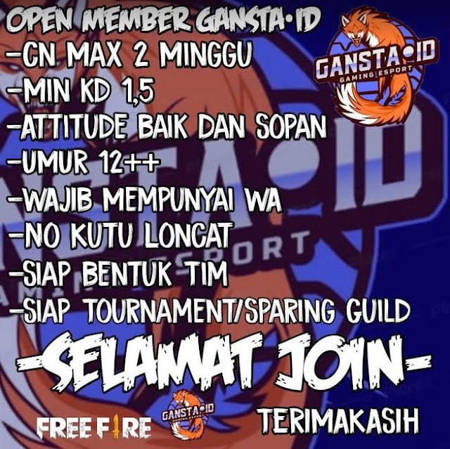 Open Member Guild Free Fire 2020 Abihp