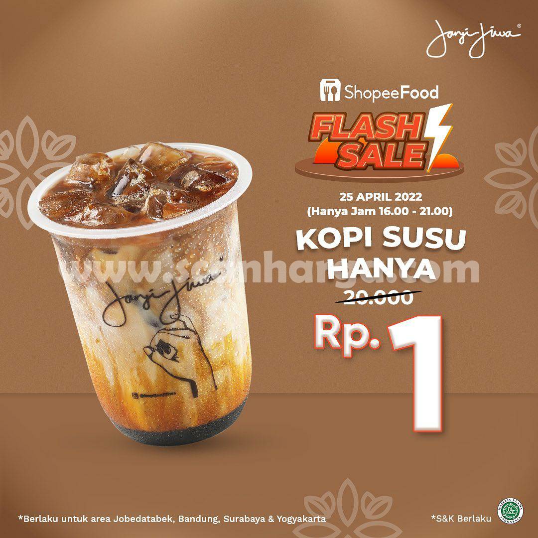 Promo KOPI JANJI JIWA FLASH SALE – KOPI SUSU HANYA Rp.1 aja