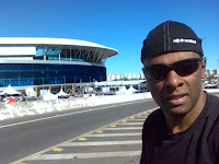 iniciando o percurso na BR-448 em frente à Arena do Grêmio futebol clube.