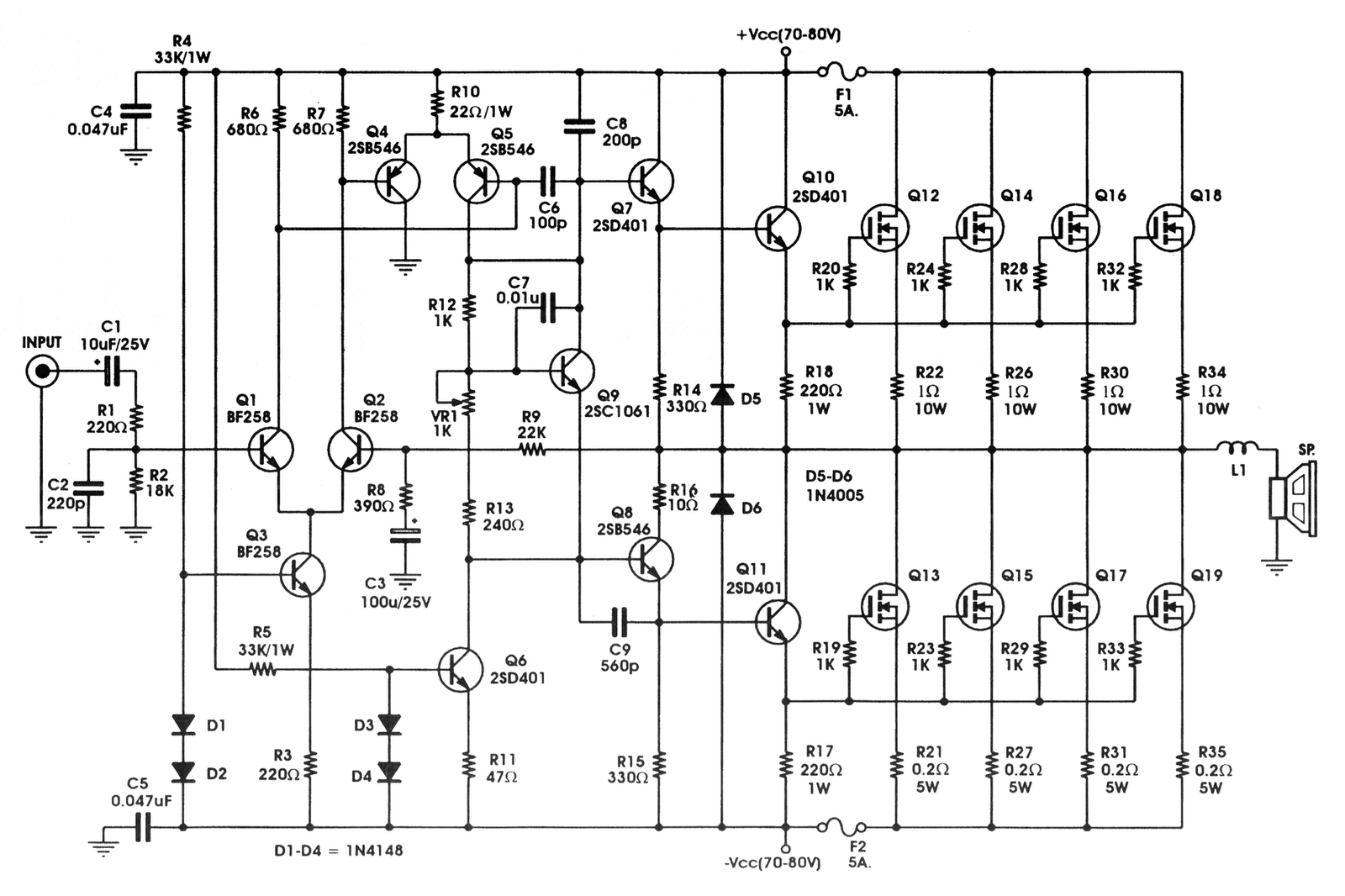 400W High Power  Mosfet Amplifier 