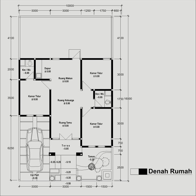 gambar denah rumah type 70 3