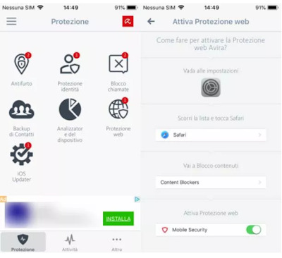 Avira Free Antivirus لنظام التشغيل iOS