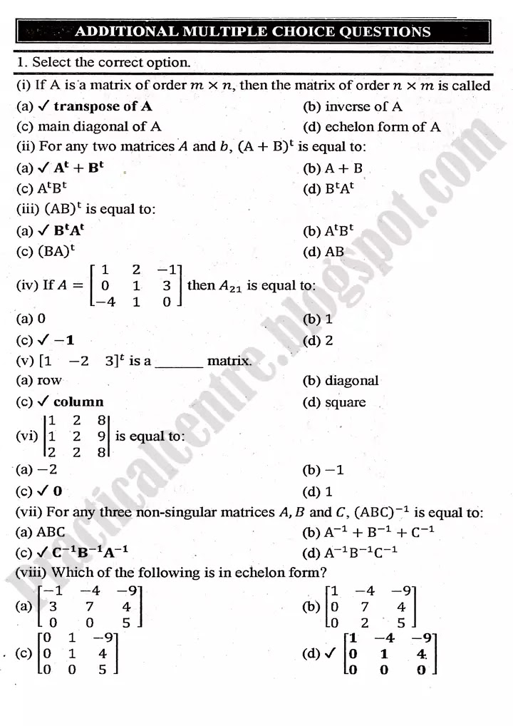 matrices-and-determinants-multiple-choice-questions-1