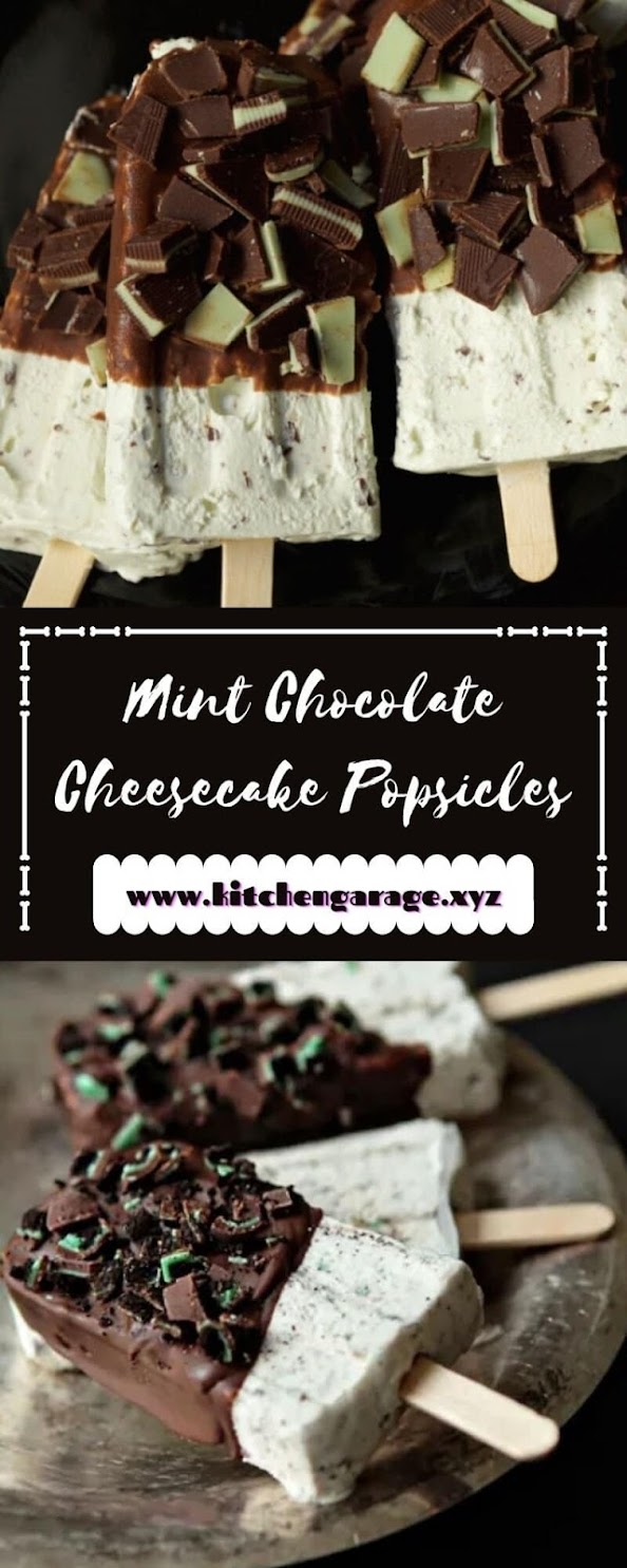 Mint Chocolate Cheesecake Popsicles