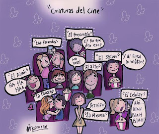 imagen de las diferentes personalidades que se pueden encontrar en un cine