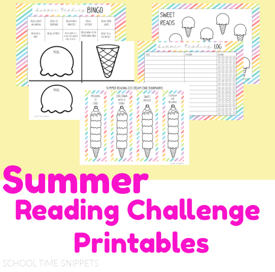 summer reading challenge printable pack