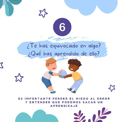 Preguntas a los niños: en que se ha equivocado y enseñanza de ello.