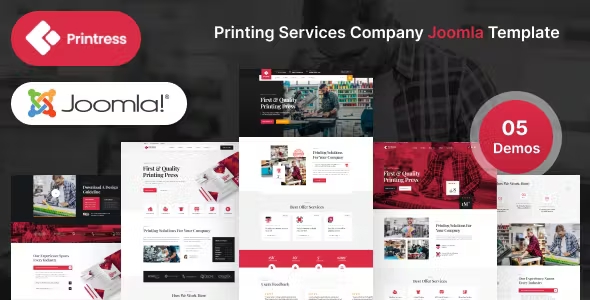 Printress – Printing Services Company Joomla 4 Template Review