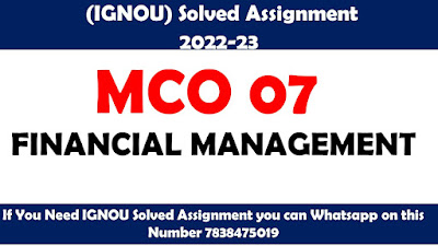 MCO 07 Solved Assignment 2022-23