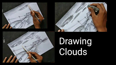 How to draw landscape drawing, landscape drawing with pencil, easy drawing tutorial for landscape drawing, landscape drawing, best landscape drawing with pencil, pencil drawing, how to draw landscape 