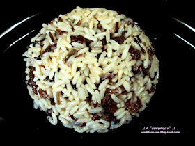 arroz tres colores con pasas