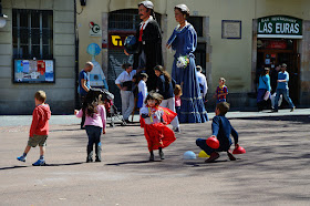 Kids playing at Plaza de la Vila, Gracia, Barcelona