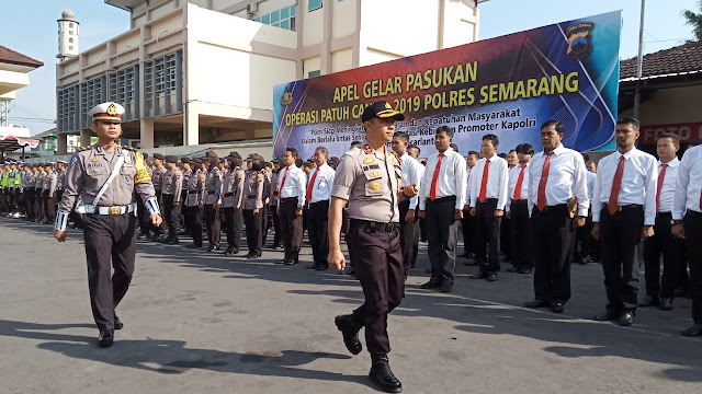 POLRES SEMARANG GELAR APEL OPERASI PATUH CANDI-2019