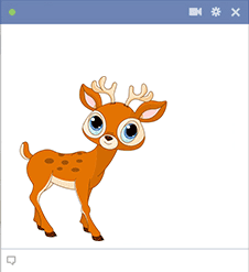 Cute deer sticker for Facebook