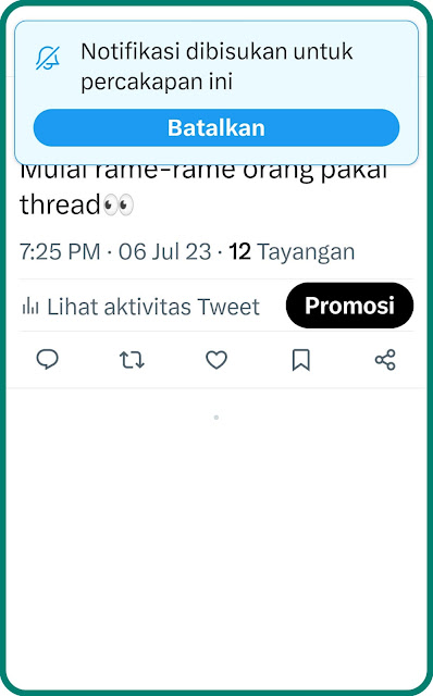 notifikasi tweet dibisukan