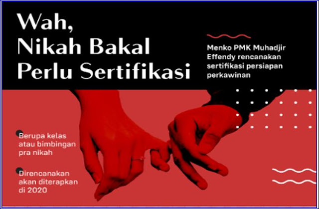 Sertifikat Pra Nikah Wajib Dimilik Calon Pengatin Baru Tahun 2020