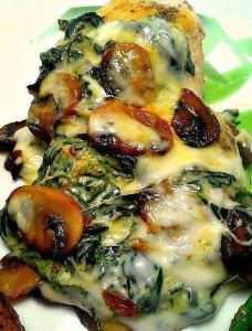 Spinach and Mushroom Smothered Chicken