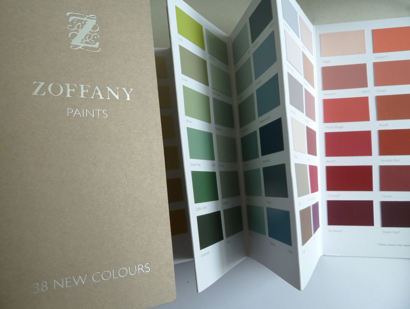 Interiors fabric company Zoffany released their own brand of colours to 