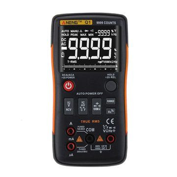 ANENG Q1 9999 Counts True RMS Digital Multimeter AC DC Voltage Current Tester Orange Yellow