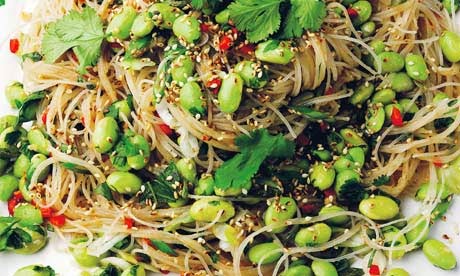 Yotam Ottolenghi's Warm Glass Noodles & Edamame Recipe