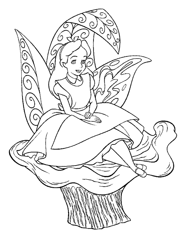 Alice in Wonderland Coloring Pages  Learn To Coloring