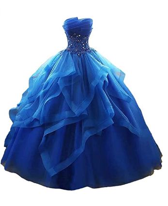 Prom Dress Long Ruffles Ball Gown Long Quinceanera - Dresses Strapless Lace